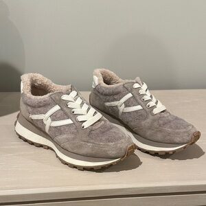 Veronica Beard Gray Suede Sneakers